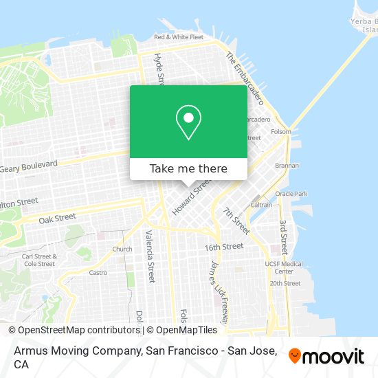 Armus Moving Company map