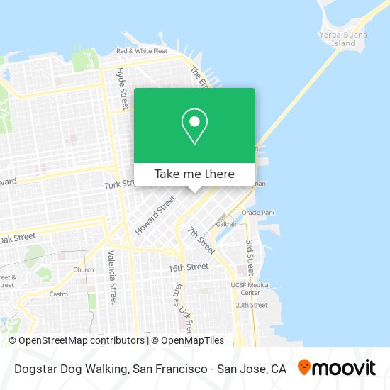 Mapa de Dogstar Dog Walking