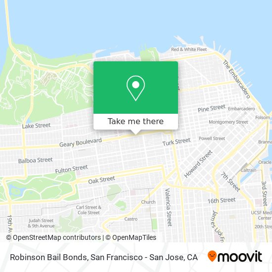 Robinson Bail Bonds map