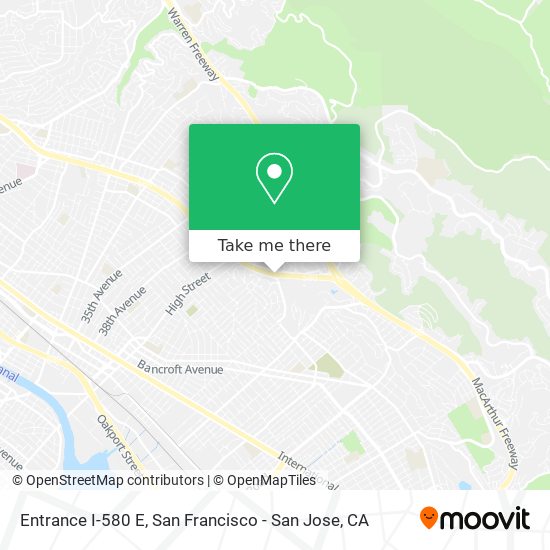 Mapa de Entrance I-580 E