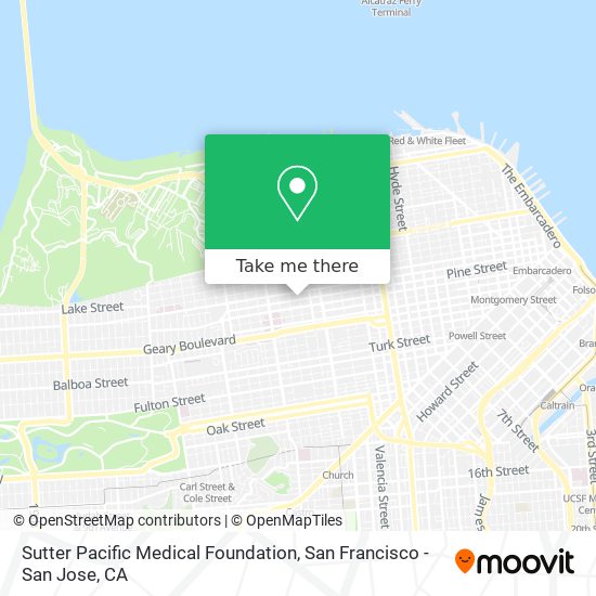 Mapa de Sutter Pacific Medical Foundation