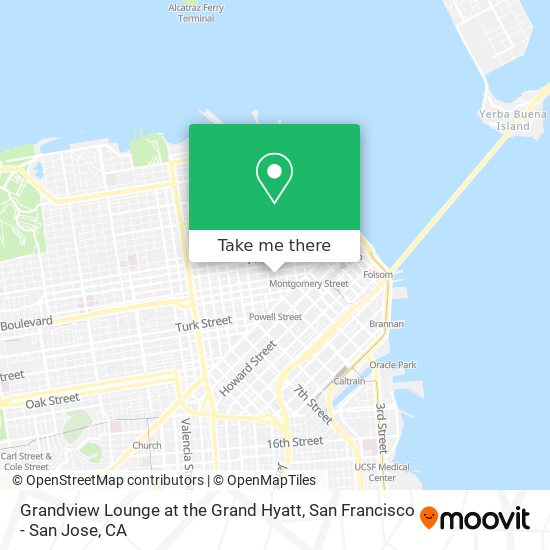 Grandview Lounge at the Grand Hyatt map