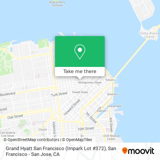 Grand Hyatt San Francisco (Impark Lot #372) map