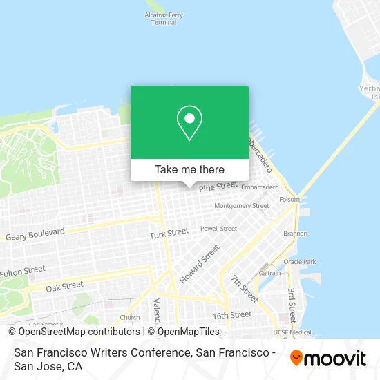 Mapa de San Francisco Writers Conference