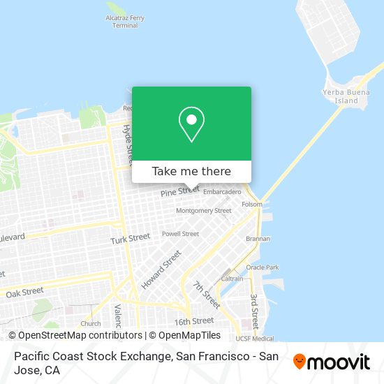 Mapa de Pacific Coast Stock Exchange