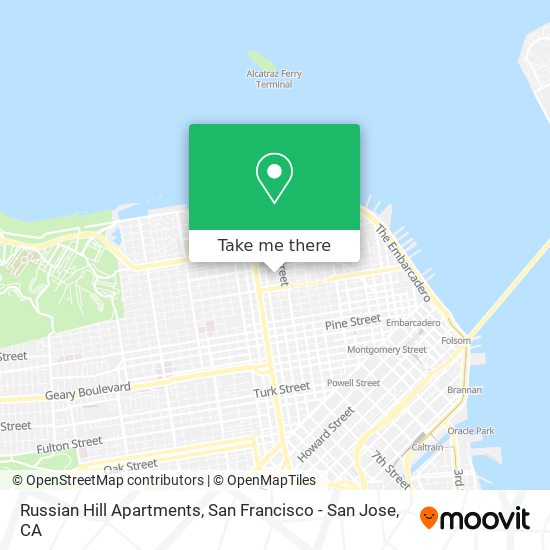 Mapa de Russian Hill Apartments