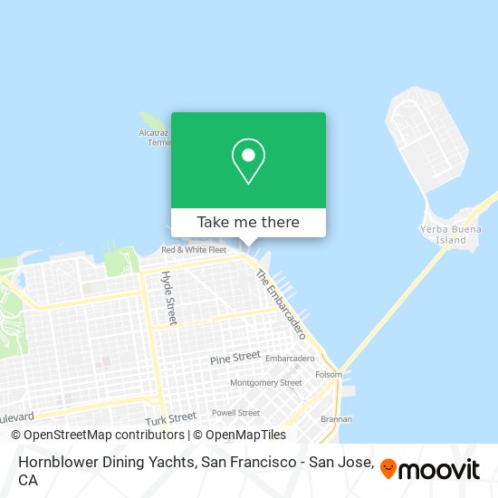 Hornblower Dining Yachts map