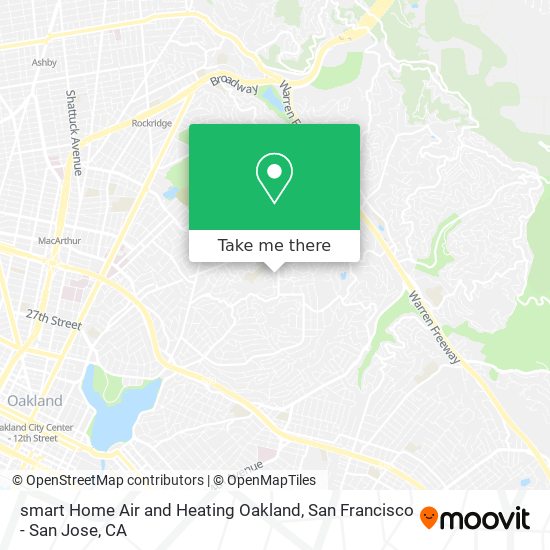 Mapa de smart Home Air and Heating Oakland