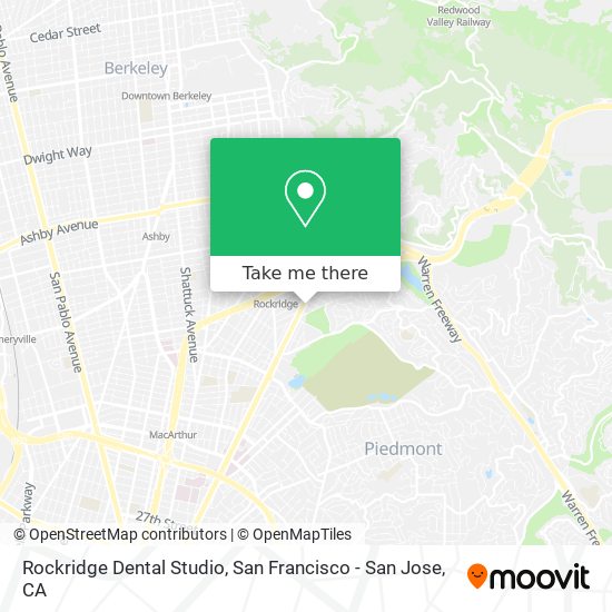 Mapa de Rockridge Dental Studio