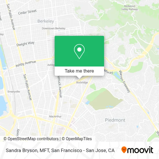 Sandra Bryson, MFT map