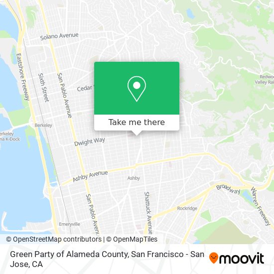 Mapa de Green Party of Alameda County