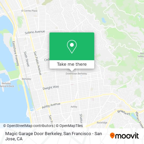 Mapa de Magic Garage Door Berkeley