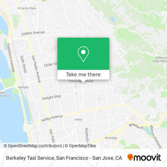 Berkeley Taxi Service map