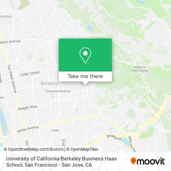 University of California-Berkeley Business Haas School map