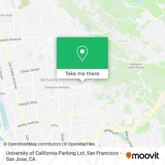 University of California-Parking Lot map