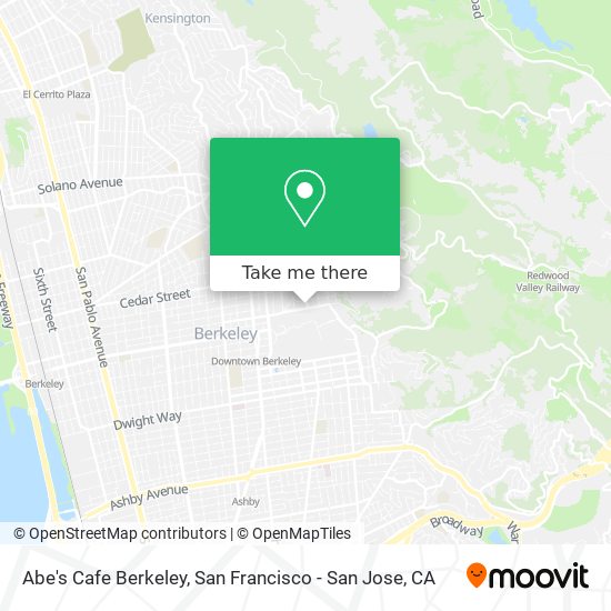Abe's Cafe Berkeley map