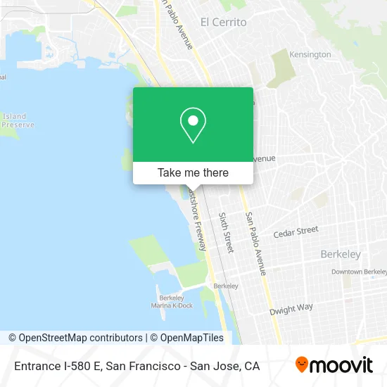 Mapa de Entrance I-580 E