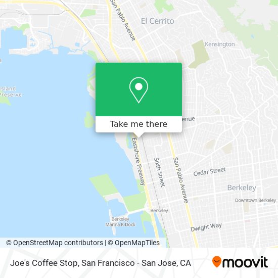 Joe's Coffee Stop map