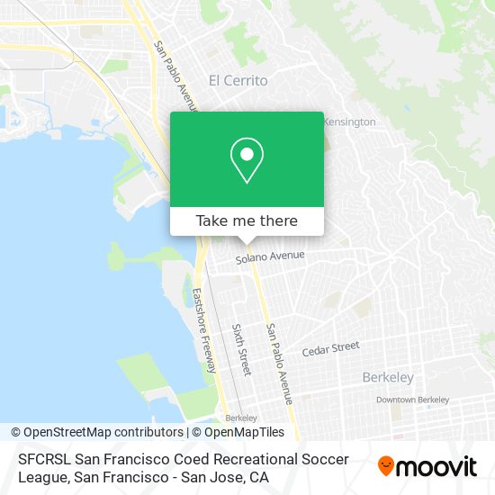 Mapa de SFCRSL San Francisco Coed Recreational Soccer League