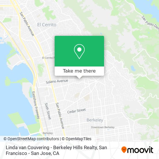 Mapa de Linda van Couvering - Berkeley Hills Realty