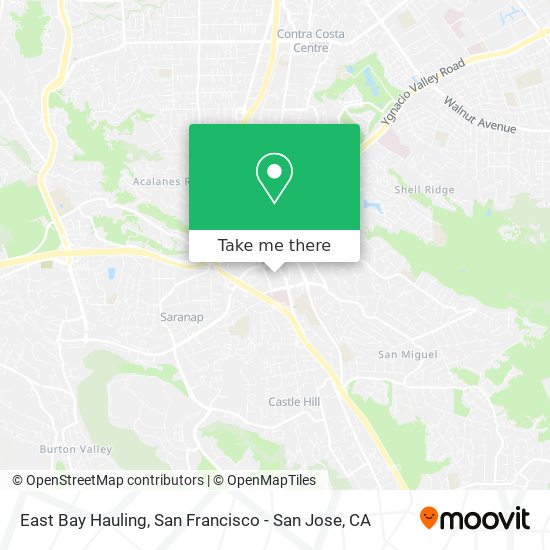 East Bay Hauling map