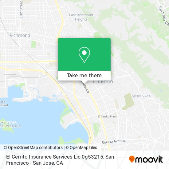 Mapa de El Cerrito Insurance Services Lic 0g53215