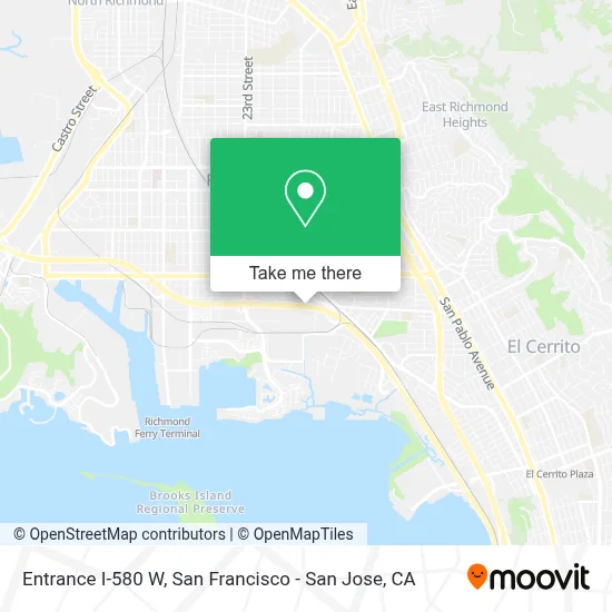 Entrance I-580 W map