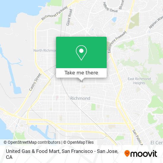 United Gas & Food Mart map