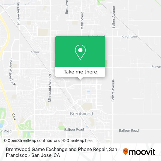 Mapa de Brentwood Game Exchange and Phone Repair