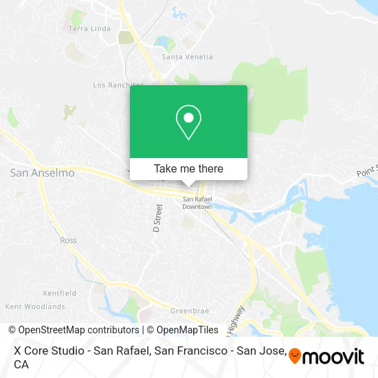 Mapa de X Core Studio - San Rafael
