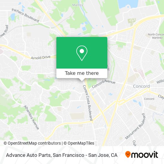 Advance Auto Parts map