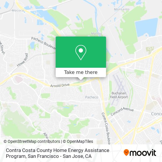 Contra Costa County Home Energy Assistance Program map