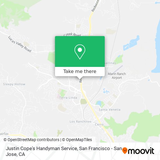 Justin Cope's Handyman Service map
