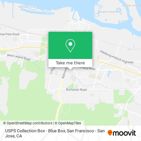 USPS Collection Box - Blue Box map