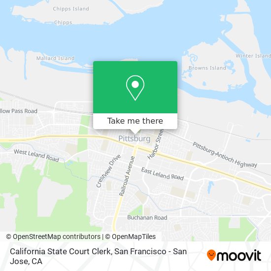 Mapa de California State Court Clerk