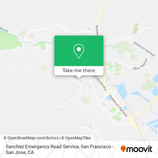 Sanchez Emergency Road Service map