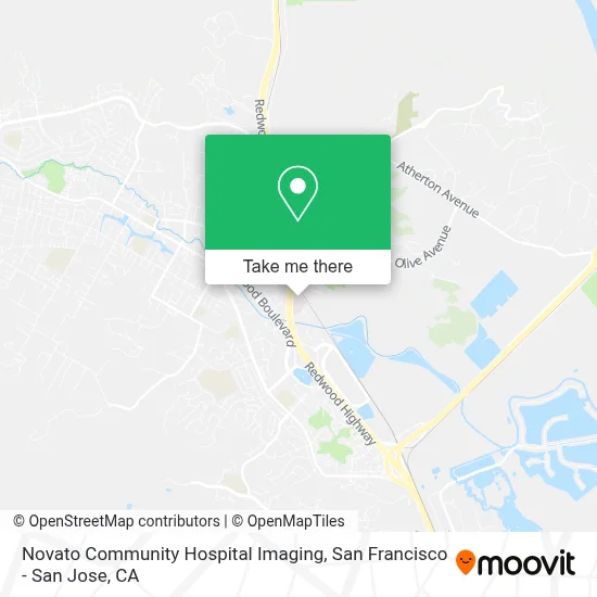 Novato Community Hospital Imaging map