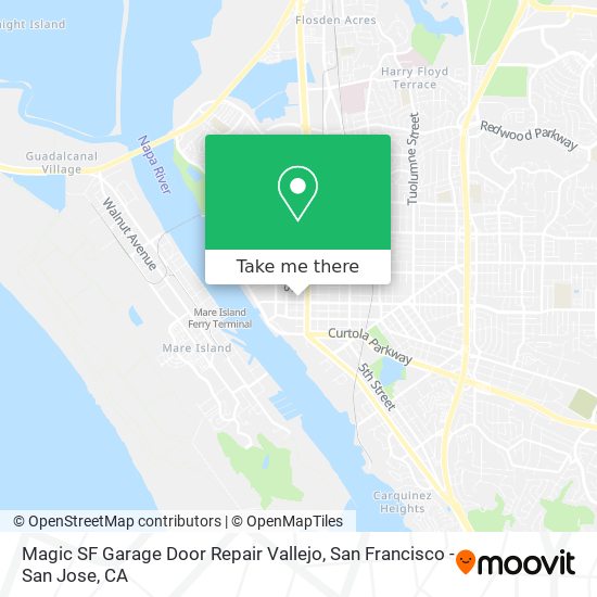 Magic SF Garage Door Repair Vallejo map