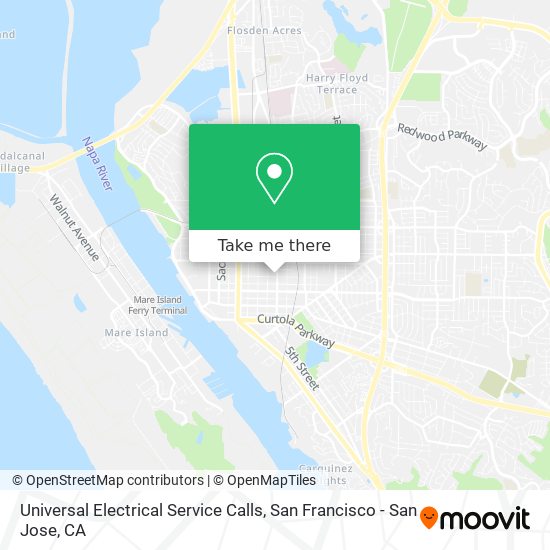 Mapa de Universal Electrical Service Calls