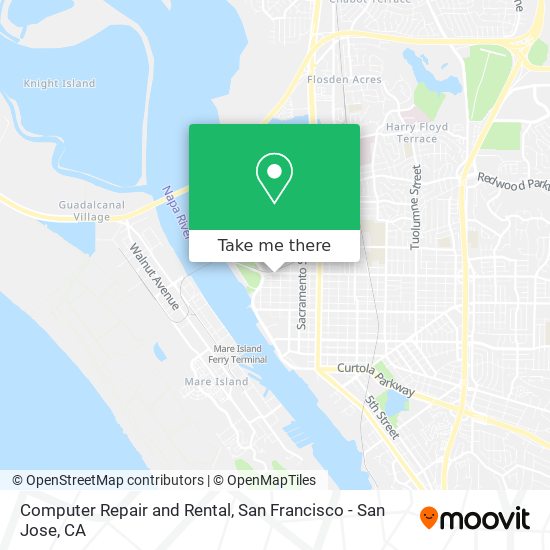 Computer Repair and Rental map