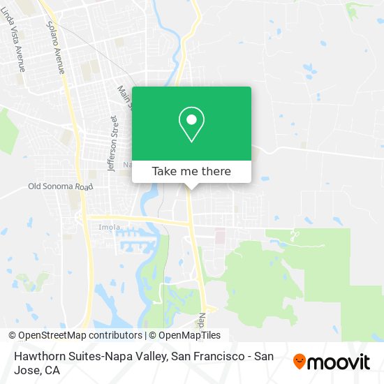Mapa de Hawthorn Suites-Napa Valley