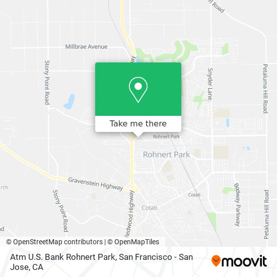 Mapa de Atm U.S. Bank Rohnert Park