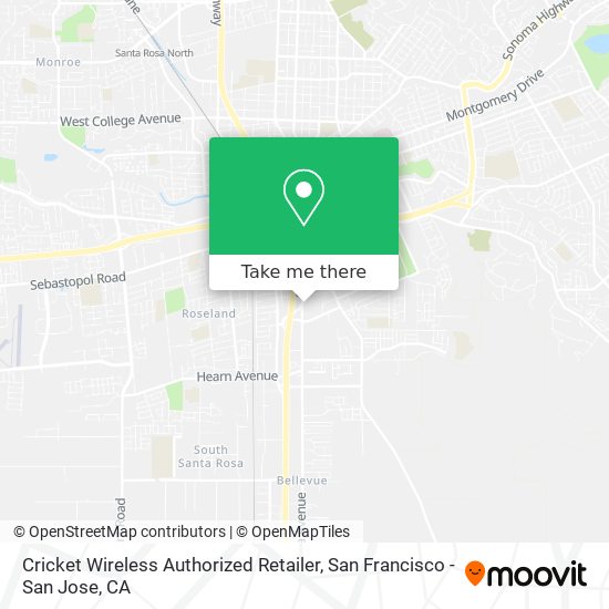 Mapa de Cricket Wireless Authorized Retailer