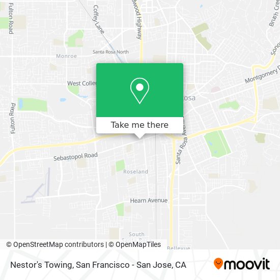 Nestor's Towing map