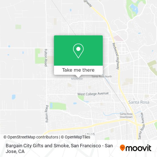 Bargain City Gifts and Smoke map