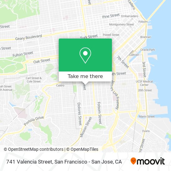 Mapa de 741 Valencia Street