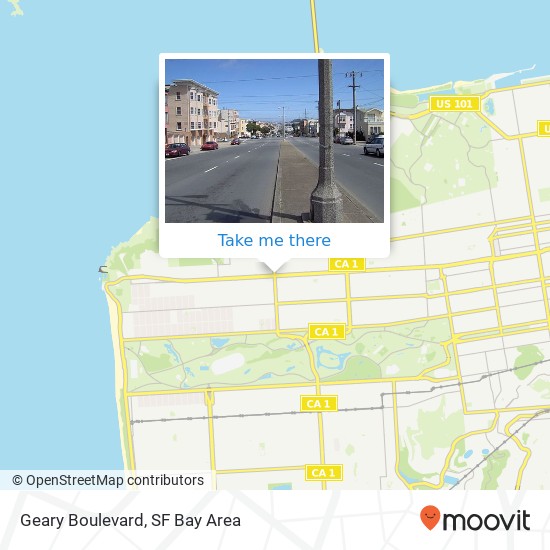 Mapa de Geary Boulevard