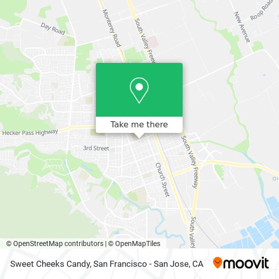 Sweet Cheeks Candy map