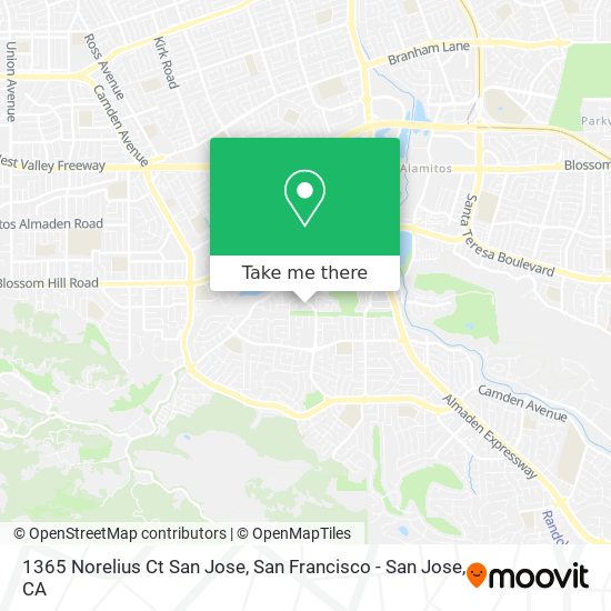 1365 Norelius Ct San Jose map