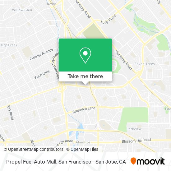 Propel Fuel Auto Mall map